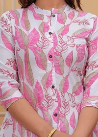 Trendy Pink Cotton Printed Kurta For Women-thumb3