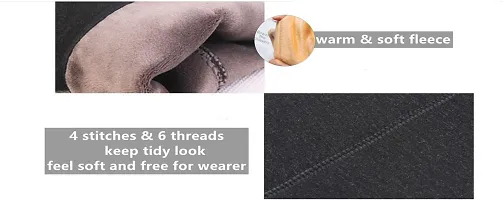 Dressify? - Men / Women Soft & Cozy Winter Warm Brown Color Velvet Fleece Knee 2 Pair-thumb2