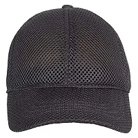 Dressify? - Men & Women Combo of Blue & Black Color Full Net/Full Mesh Baseball Fabric Cotton Cap Curved Visor Free Size/Adjustable-thumb2