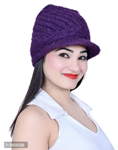 Dressify? Striped Duck Tongue Women's Berets Casual Fashion Versatile Short Brim Cap Purple Color-thumb2