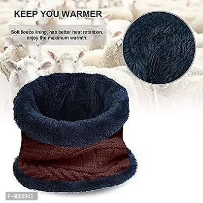 Dressify? Winter Hat Scarf Set Women Plush Velvet Thick Women Face Caps Hood Men Outdoor Ear Protection Neck Warmer Scarf Knitted Hat Red Color-thumb4