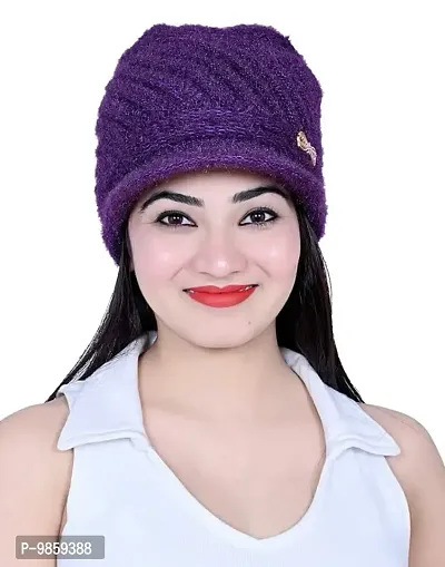 Dressify? Striped Duck Tongue Women's Berets Casual Fashion Versatile Short Brim Cap Purple Color-thumb0