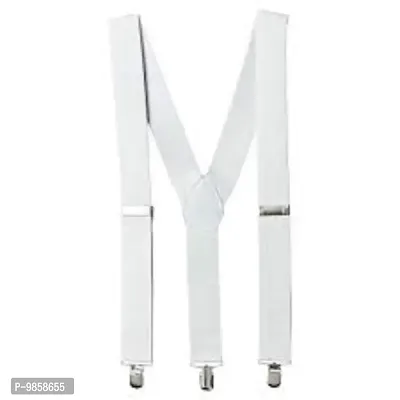 New vastra lok Men's and Women's Polyester Adjustable Suspender Belt (White, Free Size)-thumb0