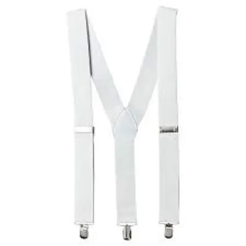 New vastra lok Men's and Women's Adjustable Suspender Belt (White, Free Size)