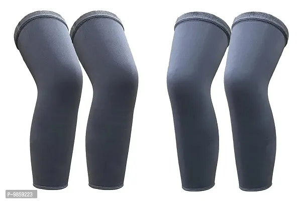 Dressify? - Men / Women Soft & Cozy Winter Warm Grey Color Velvet Fleece Knee 2 Pair