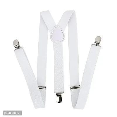 New vastra lok Men's and Women's Polyester Adjustable Suspender Belt (White, Free Size)-thumb3