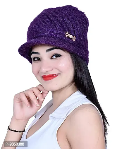 Dressify? Striped Duck Tongue Women's Berets Casual Fashion Versatile Short Brim Cap Purple Color-thumb4
