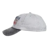 Dressify? Cotton Adjustable Sports Caps for Outdoor Activities (America One Love)- Grey-thumb1