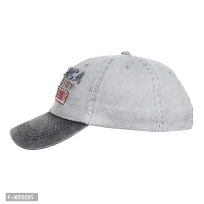 Dressify? Cotton Adjustable Sports Caps for Outdoor Activities (America One Love)- Grey-thumb2