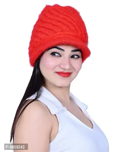 Dressify? Striped Duck Tongue Women's Berets Casual Fashion Versatile Short Brim Cap Red Color