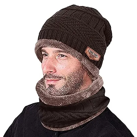 Dressify? Color Men I Women Warm Hat Baggy Hats Mask Knitted Scarf Winter Skullies Gorras Beanies