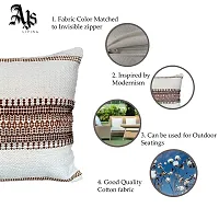 AJS Living Cushion with Cover , Pillow for Home Office School Chair seat, Takiya of Golden Jarokha with Tassels Cushions TC - 300, Size - 50 * 50 cm / 20 x 20 Inch-thumb2