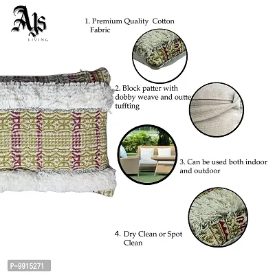 AJS Living Cushion with Cover, Pillow for Home Office School Chair seat, Takiya of Silver Velvet Floral Cushions TC - 200, Set of 3, Size – 50 X 30 cm / 20 x 12 Inch-thumb3