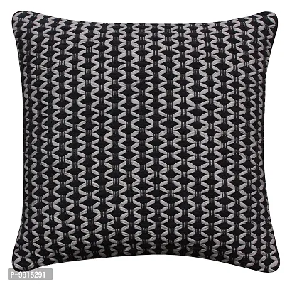 AJS Living Cushion with Cover , Pillow for Home Office School Chair seat, Takiya of Multi Floral, Takiya of Ambi Print and Beadwork Cushions TC - 300, Size - 45 * 45 cm / 18 x 18 Inch-thumb0