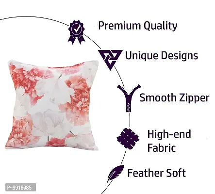 AJS Living Cotton Digital Decorative Print Combo of Cushion Cover, Latest Pattern Home Decor Pillow for Front Sofa Set (16x16 Inch, Design 14)-thumb2