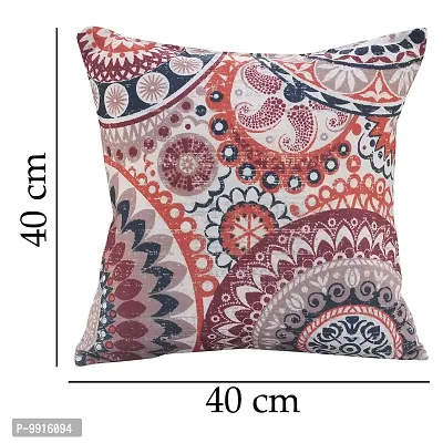 AJS Living Cotton Digital Decorative Print Combo of Cushion Cover, Latest Pattern Home Decor Pillow for Front Sofa Set (16x16 Inch, Design 11)-thumb5