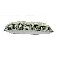 AJS Living Cushion with Cover , Pillow for Home Office School Chair seat, Takiya of Green Jute Patch Cushions TC - 200, Size - 49 * 30 cm / 20 x 12 Inch-thumb4