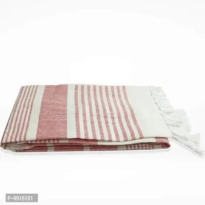 AJS Living Export Quality 100 % Cotton Towel in Multi-Colour with Horizontal Stripes Design Quality 400GMS Imported (Design 6)-thumb0