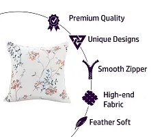 AJS Living Cotton Digital Decorative Print Combo of Cushion Cover with Filler, Latest Pattern Home Decor Pillow for Front Sofa Set (16x16 Inch, Design 03)-thumb1