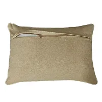 AJS Living Velvet 200 TC Cushion Cover, Single, Silver, 1 Pieces-thumb3