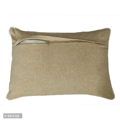 AJS Living Velvet 200 TC Cushion Cover, Single, Silver, 1 Pieces-thumb4