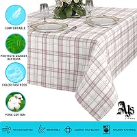 AJS Living Yarn Dyed Woven TC Table Cloth Cover Cotton Mercerised Fabric for Dining Table-thumb1