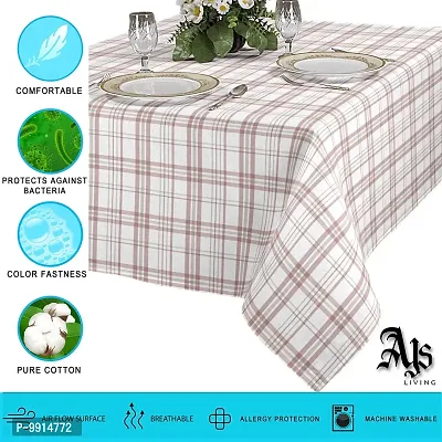 AJS Living Yarn Dyed Woven TC Table Cloth Cover Cotton Mercerised Fabric for Dining Table-thumb2