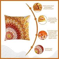 AJS Living Cushion Cover, Pillow for Home Office School Chair seat, Takiya Cushions TC - 300, Size - 45 * 45 cm / 18 x 18 Inches-thumb2