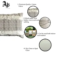 AJS Living Velvet Cotton Fabric Single Home Written Patchwork Cushion/Pillow with Cover for Office School Chair Seat-thumb2