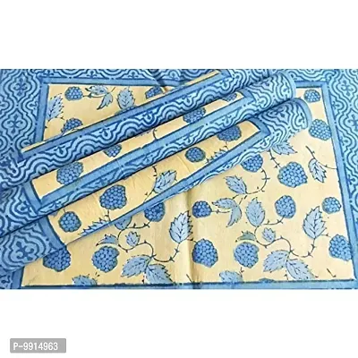 AJS Living Kitchen Dining Placemats Set for Dinner Table Pure Cotton with Unique Design Place Mat in Multi Colour, Pack of 4 Piece/Seater, Size 14 X 18 Inch-thumb2