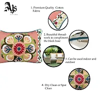 AJS Living Cotton 200 TC Pillow Cover, Single, Multicolour, 1 Pieces-thumb2