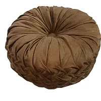AJS Living Velvet Cushion Cover, Decorative Cushion with Filler, Beautiful  Elegant Cushion Pillow for Sofa, Bedroom (40 x 40 cm, Brown)-thumb3