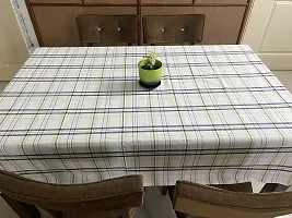 AJS Living Mercerised Fabric Cotton TC Checks/Blocks Design Rectangle 8 Feet Table Cloth Cover for Home/Office/Hotel Dining Bench, 6-8 Seater, 140 x240 cm, Yellow Square-thumb4