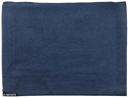 AJS Living Mercerised Fabric Cotton TC Solid Plain Design Rectangle 6 Feet Table Cloth Cover for Home/Office/Hotel Dining Bench, 4-6 Seater, 140 x180 cm, Blue-thumb3