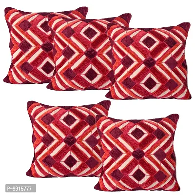 AJS Living Cushion Pillow Takiya Cover for Home Office School Chair Seat Décor Stylish Unique Cushions (Set of 5) (Multi Colour Stripes)