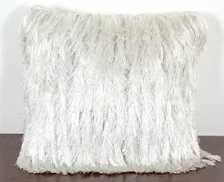 AJS Living 14""X 20"" Shaggy Plush Faux Fur Pillow Covers Fluffy Soft Soild Decorative Pillow Cushion Case for Bed Couch, White-thumb1