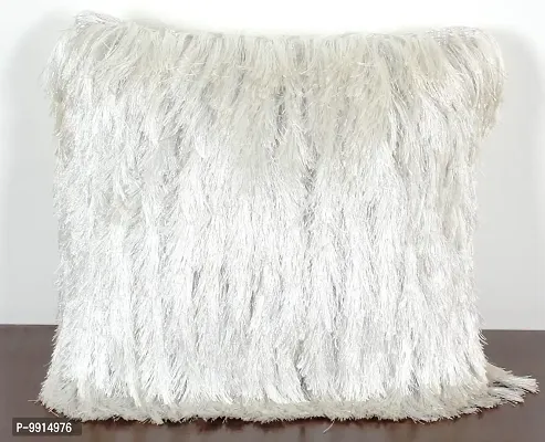 AJS Living 14""X 20"" Shaggy Plush Faux Fur Pillow Covers Fluffy Soft Soild Decorative Pillow Cushion Case for Bed Couch, White-thumb2