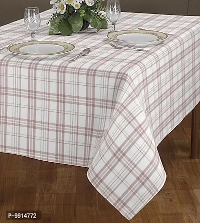 AJS Living Yarn Dyed Woven TC Table Cloth Cover Cotton Mercerised Fabric for Dining Table-thumb0