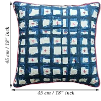 AJS Living Cushion with Cover , Pillow for Home Office School Chair seat, Takiya of Maroon Border Printed Cushions TC - 300, Size - 45 * 45 cm / 18 x 18 Inch-thumb2