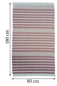 AJS Living Large Turkish Peshtemal Bath Towel - Hammam Towel Ideal for Sauna, Spa, Yoga, and Beach ? XXL Oversized 80 x 180 cm Hammam Wrap, Soft, Thin and Light, White & Rust-thumb2