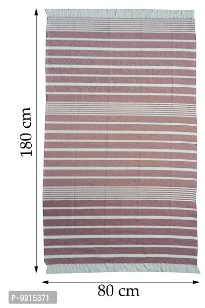 AJS Living Large Turkish Peshtemal Bath Towel - Hammam Towel Ideal for Sauna, Spa, Yoga, and Beach ? XXL Oversized 80 x 180 cm Hammam Wrap, Soft, Thin and Light, White & Rust-thumb3