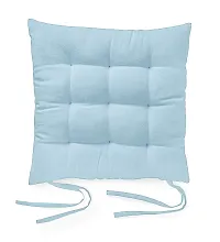 AJS LIVING Extra-Comfortable Ergonomic Cushions | Soft Cotton Filling Chair Square Pillows Pad/ Chairpad/ Back Support/ Seat Ties  Handmade Quilting | Standard- 16 * 16 Inch-thumb1