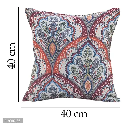 AJS Living Cotton Digital Decorative Print Combo of Cushion Cover, Latest Pattern Home Decor Pillow for Front Sofa Set (16x16 Inch, Design 18)-thumb4