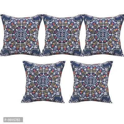 AJS Living Cushion Pillow Takiya Cover for Home Office School Chair Seat D?cor Stylish Unique Cushions (Set of 5) (Digital Printed)