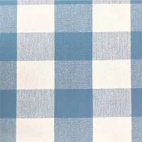 AJS Living Mercerised Fabric Cotton TC Checks/Blocks Design Rectangle 8 Feet Table Cloth Cover for Home/Office/Hotel Dining Bench, 6-8 Seater, 140 x240 cm, Blue Square-thumb3