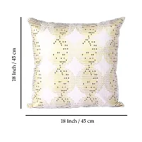 AJS Living Cushion Cover, Pillow for Home Office School Chair seat, Takiya of Off White Abstract Printed Cushions TC - 300, Set of 5, Size - 45 * 45 cm / 18 x 18 Inch-thumb4