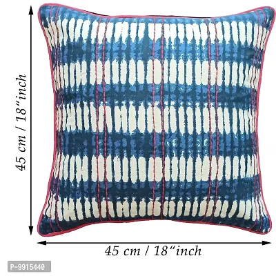 AJS Living Set of 2 Combo Cushion Covers New Tie and Dye Design, Pillow Covers for Home Decor, Takiya Covers, Decoration Cushion Cover Multi Size 18 x 18 / 14 x 20 Inch-thumb3