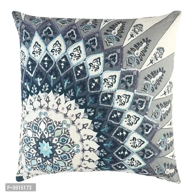 AJS Living 300 TC Cotton Cushion Cover (45 x 45 cm/18 x 18 Inches, Multicolour)-thumb0