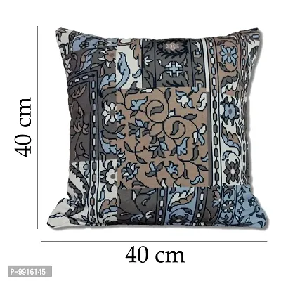 AJS Living Cotton Digital Decorative Print Combo of Cushion Cover, Latest Pattern Home Decor Pillow for Front Sofa Set (16x16 Inch, Design 16)-thumb4