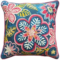 AJS Living Cushion Cover, Pillow for Home Office School Chair seat, Takiya of Embroidery Cushions TC - 300, Set of 3, Size - 12x20/ 18x18 Inch-thumb3